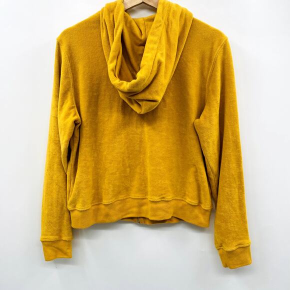 RE/DONE golden yellow terry full zip hoodie - Picture 4 of 5